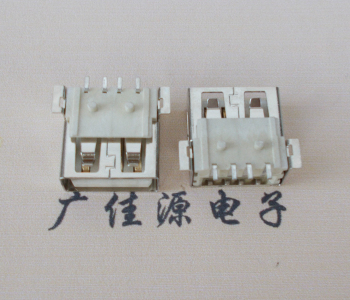 中堂镇USB AF方形脚 贴片母座 1.0/1.2柱子直边接口