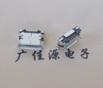 中堂镇Micro USB 5pin接口 固定脚距6.4插板有柱卷边