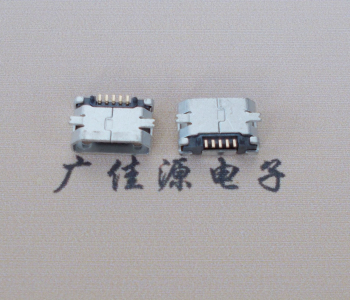 中堂镇Micro USB平口全贴板 鱼叉脚5.0长带定位柱加焊盘