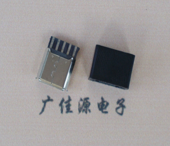 中堂镇麦克-迈克 接口USB5p焊线母座 带胶外套 连接器