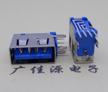 中堂镇USB 测插2.0母座 短体10.0MM 接口 蓝色胶芯