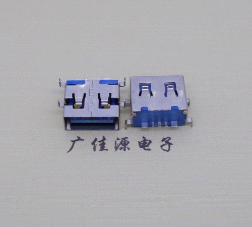 中堂镇沉板USB AF 5P大电流母座,无翻边四脚沉插板焊接