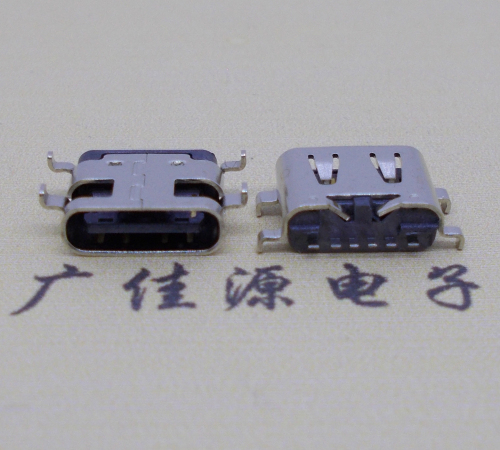 中堂镇USBType-C6P母座卧式接口沉板0.8mm