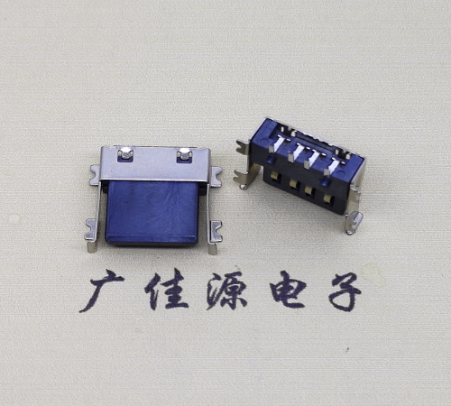 中堂镇薄胶芯母座 USB2.0卧式贴板A母10.0短体尺寸